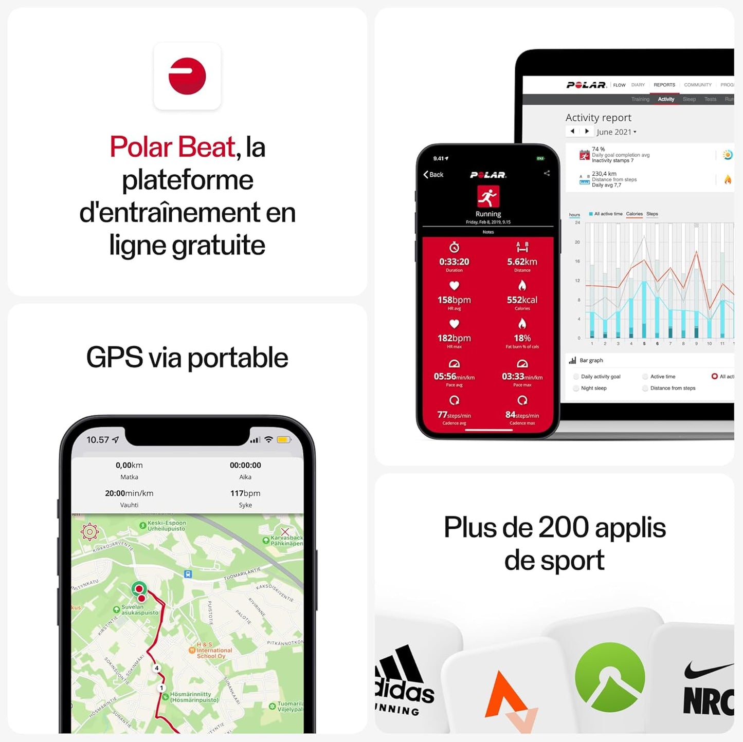 „Polar H10“ širdies ritmo jutiklis ir „Pro“ krūtinės diržas