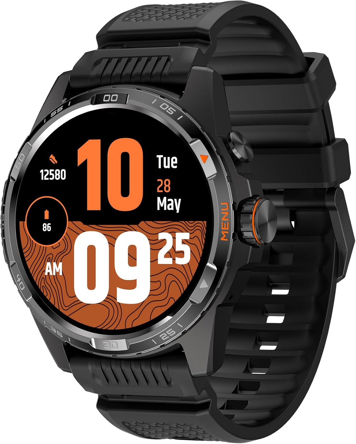 „TicWatch Atlas“ išmanusis laikrodis vyrams, skirtas „Android Wear OS“, lauko pramogoms, 90 val. baterija
