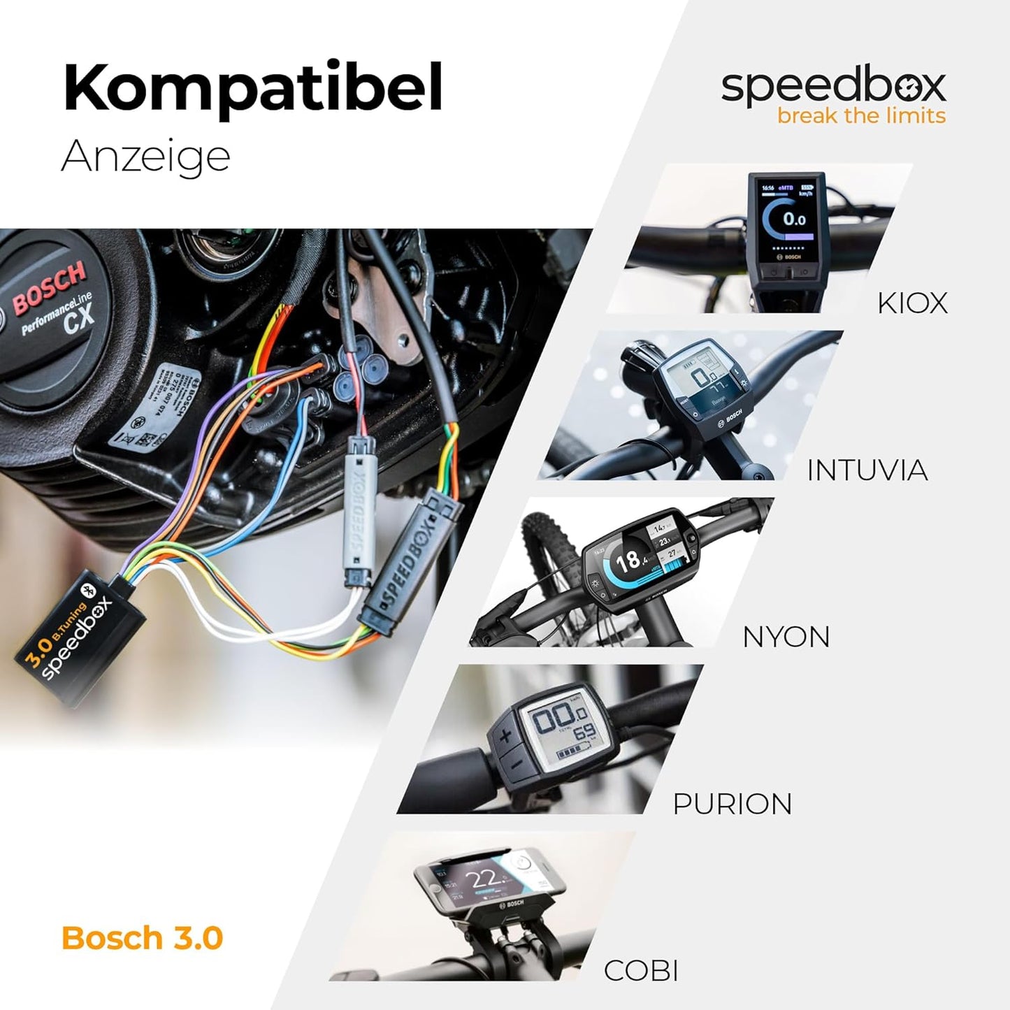 „SpeedBox 3.0“ el. dviračio derinimo lustas, suderinamas su „Bosch“ varikliais 2017–2025 m.