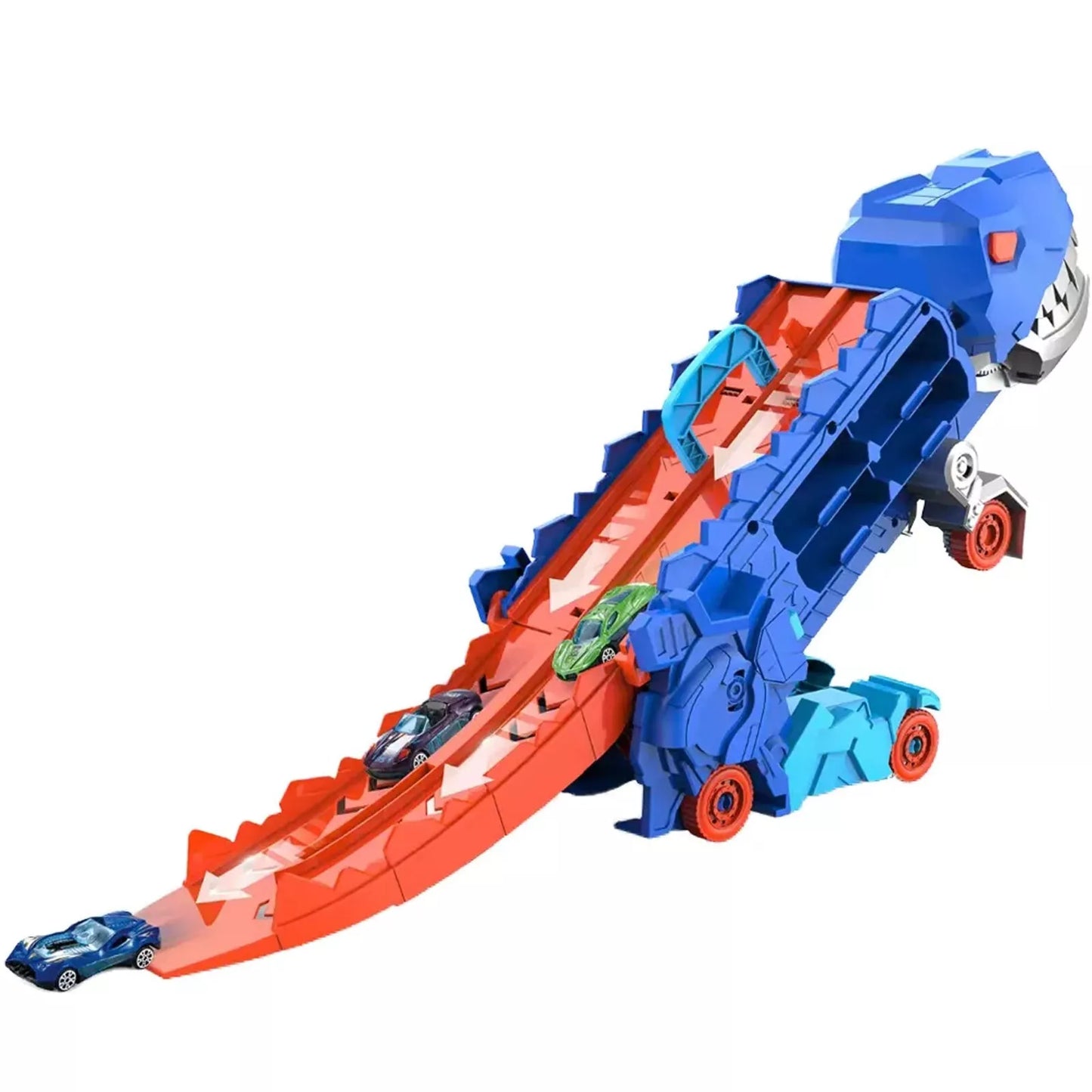 Automobilių sunkvežimis T-REX + 6 automobiliai
